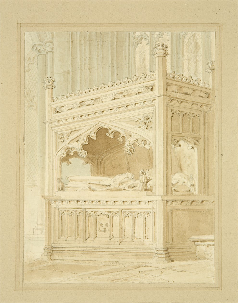 Pomnik Williama Canyngesa w St Mary Redcliffe autorstwa William Henry Bartlett