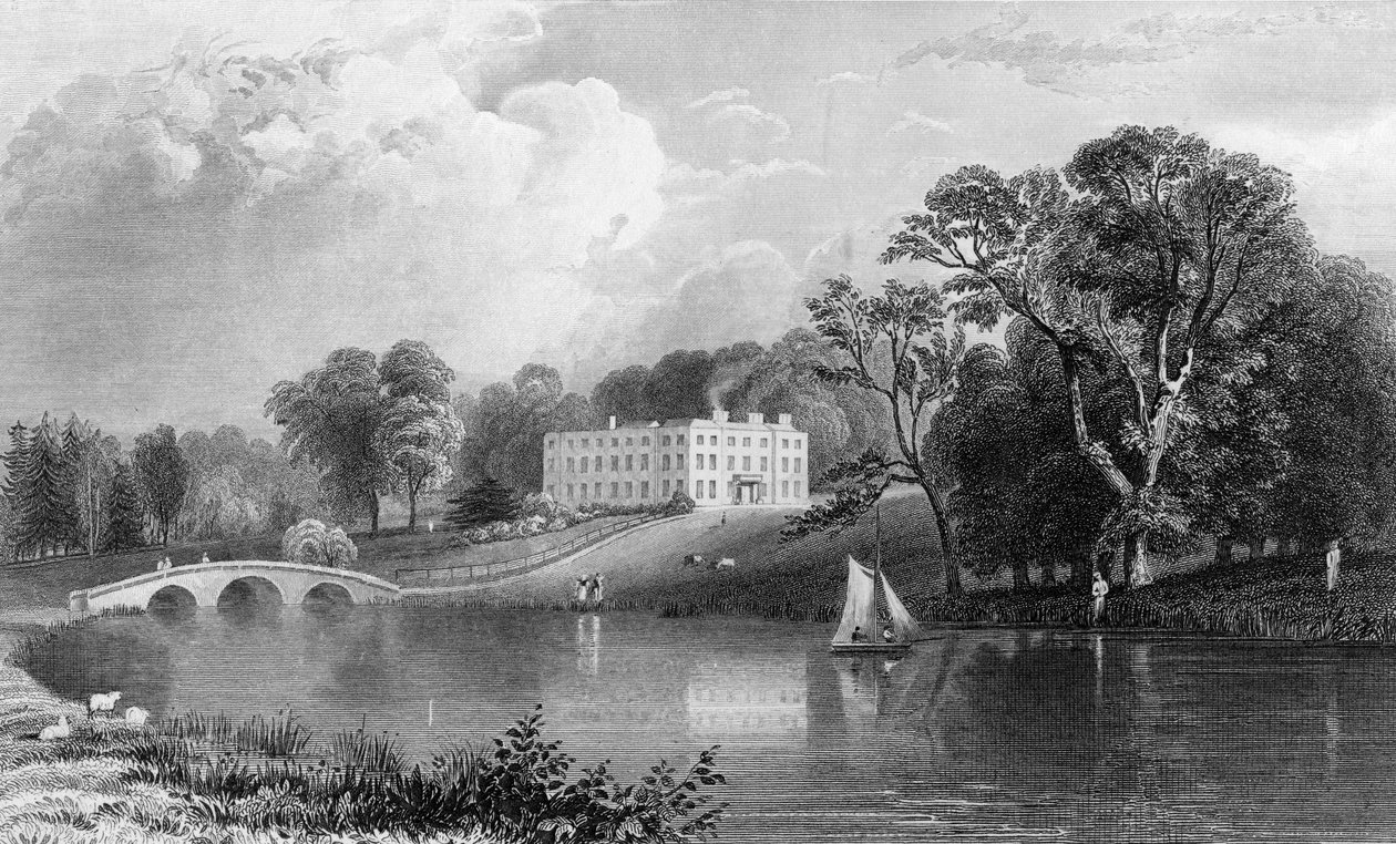 Rivenhall Place, Essex, grawerowane przez Johna Carr Armytage, 1831 autorstwa William Henry Bartlett