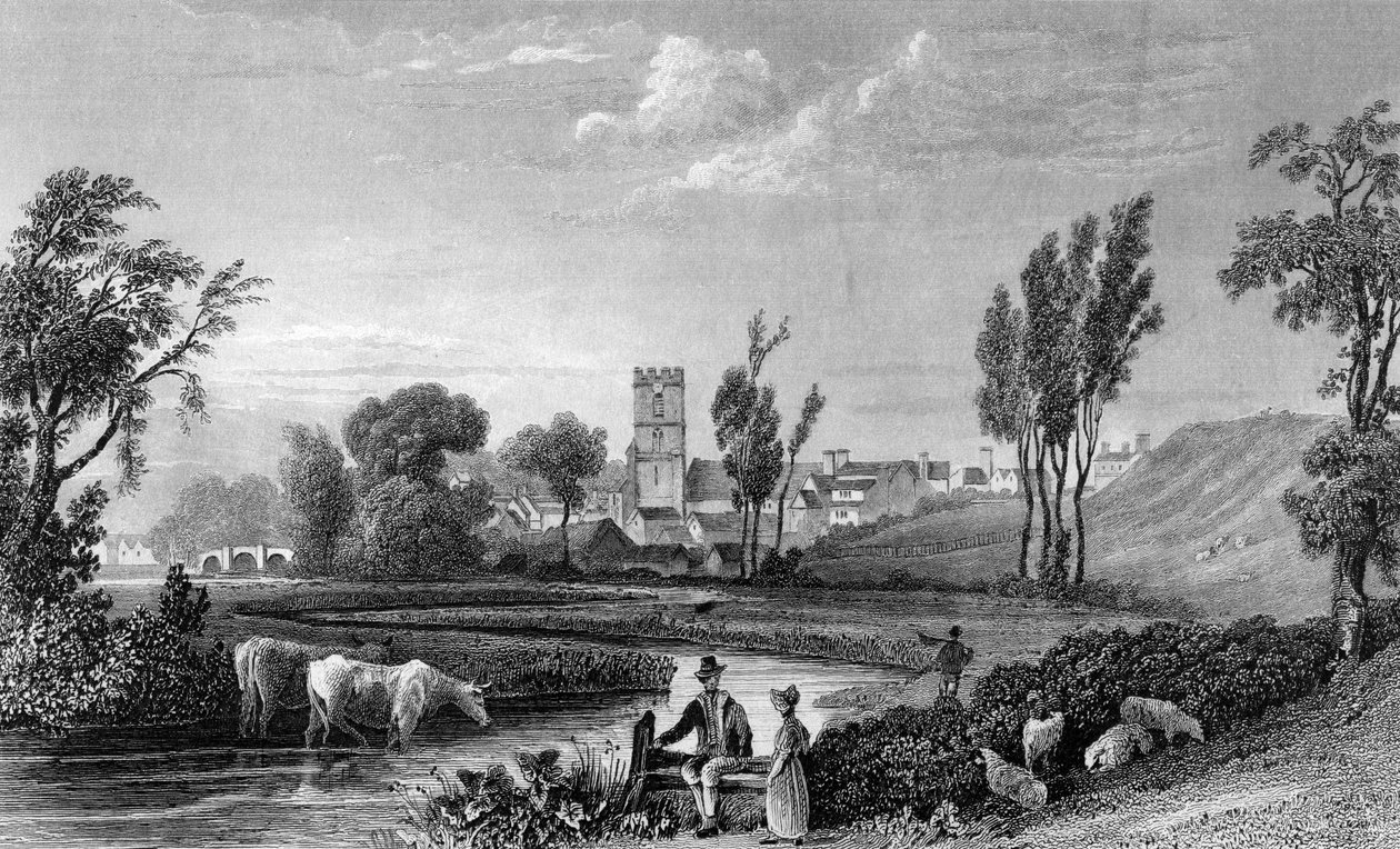 Stacja rzymska w Chipping Hill, Witham, Essex, grawerowana przez Williama Tomblesona, 1832 autorstwa William Henry Bartlett