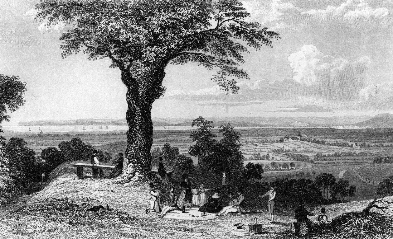 Scena z Laindon Hill, niedaleko Horndon, Essex, rytowana przez Henry