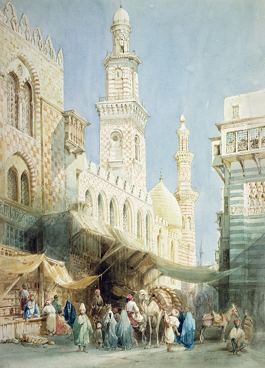 Szariat El Gohargiyeh, Kair autorstwa William Henry Bartlett