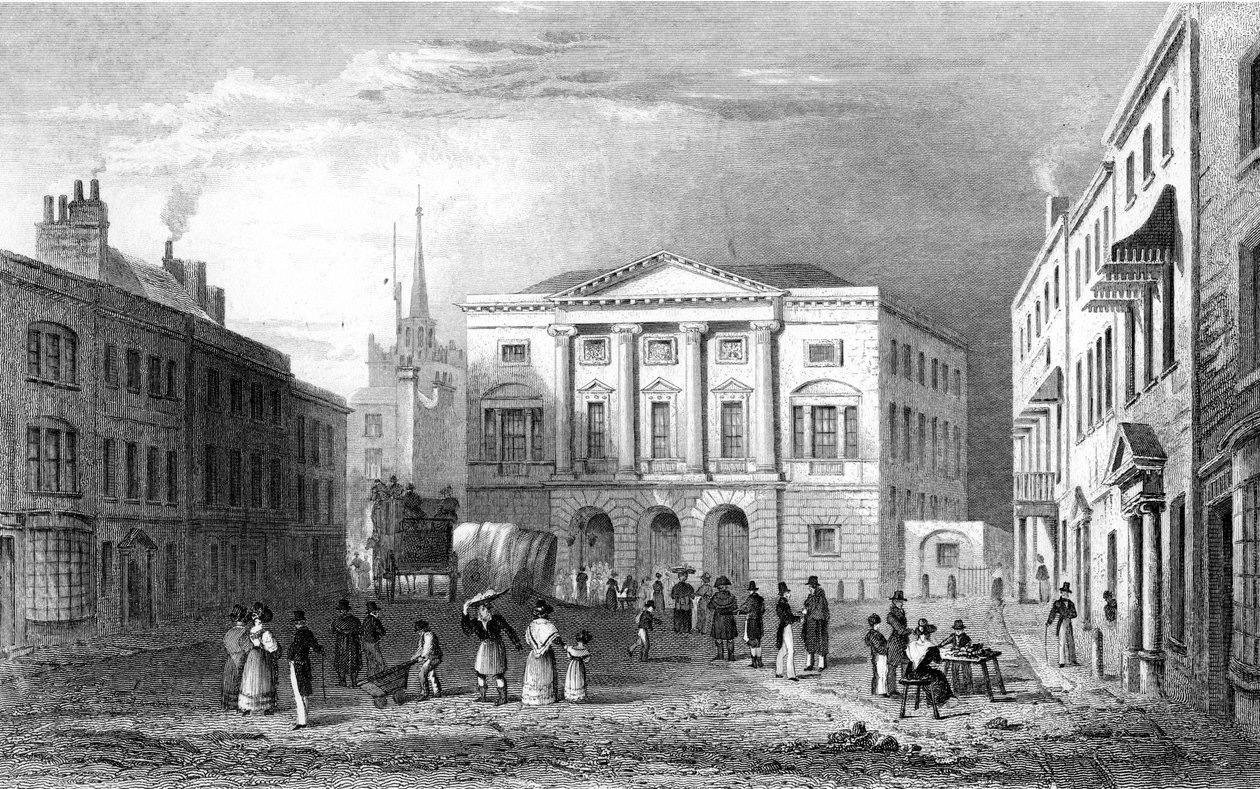 Shire Hall, Chelmsford, Essex, grawerowane przez Samuela Lacey, 1832 autorstwa William Henry Bartlett