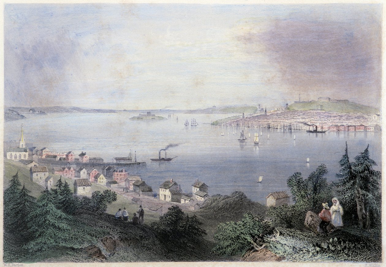 Widok Halifax - w „”Kanadyjska sceneria ilustrowana” Williama Henry