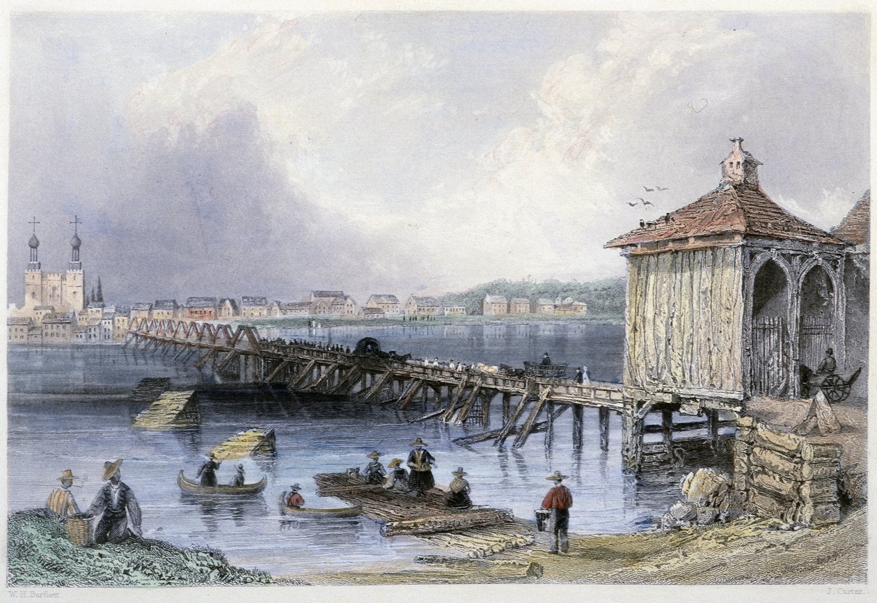 Widok na most nad rzeką Richelieu w St John