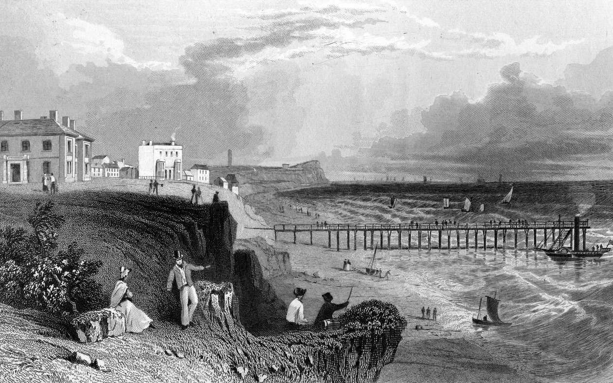 Walton on the Naze, Essex, grawerowane przez Williama Tomblesona, 1832 autorstwa William Henry Bartlett