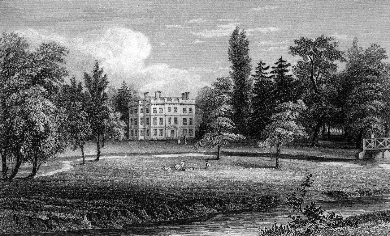 Writtle Lodge, Essex, grawerowane przez Williama Tomblesona, 1832 autorstwa William Henry Bartlett