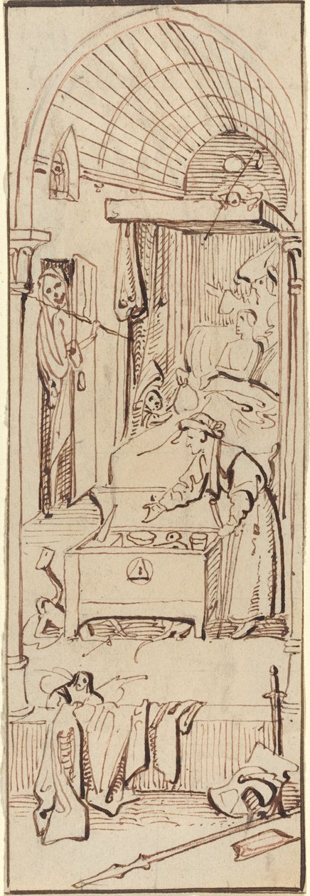 Śmierć skąpca autorstwa William Henry Brooke after Hieronymus Bosch