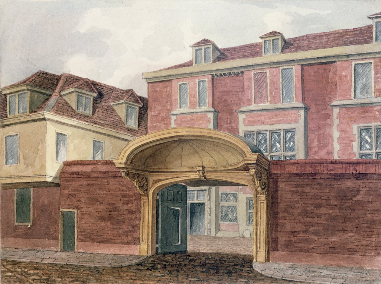 Wejście do starego domu Winchester, 1839 autorstwa William Henry Browne