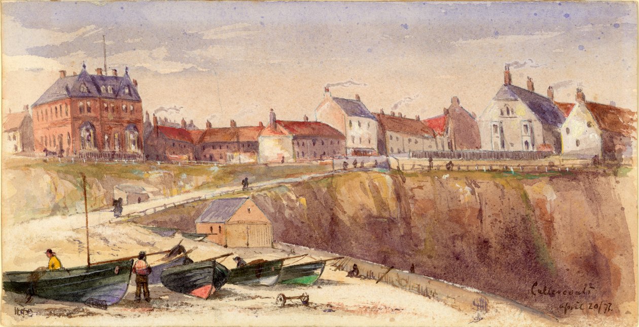 Cullercoats (kolorystyka i akwarela na papierze) autorstwa William Henry Charlton