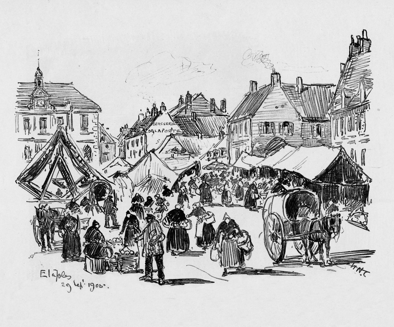 Etaples, c1906 autorstwa William Henry Charlton