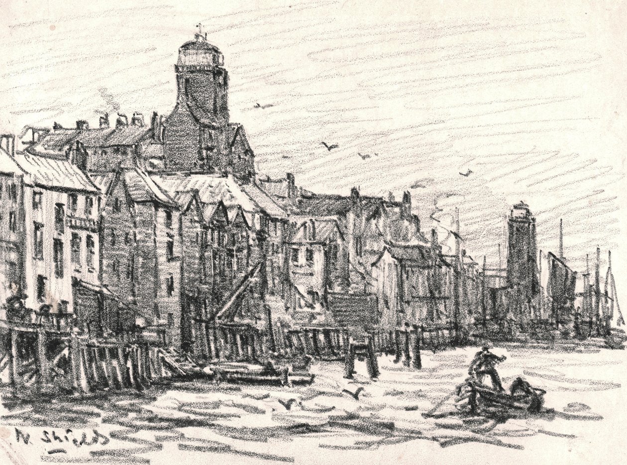North Shields (węgiel na papierze) autorstwa William Henry Charlton