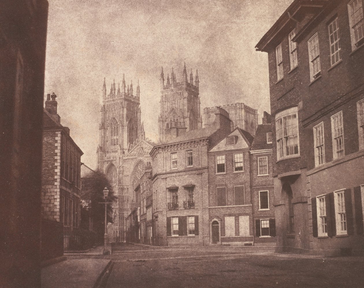 Scena w Yorku: York Minster z Lop Lane, 1845 (zdjęcie) autorstwa William Henry Fox Talbot
