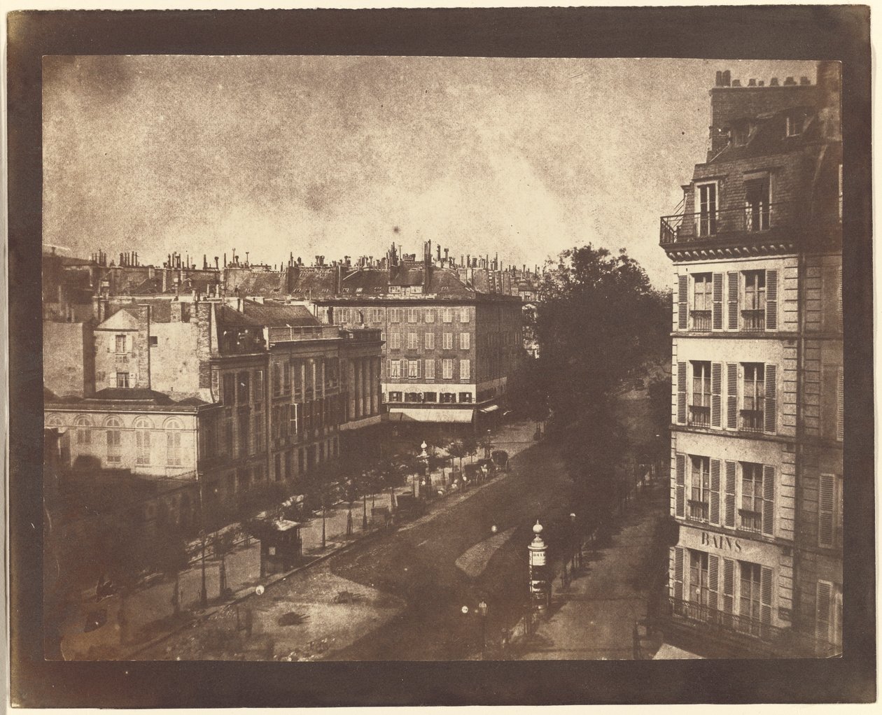 Widok z lotu ptaka na Paryż autorstwa William Henry Fox Talbot