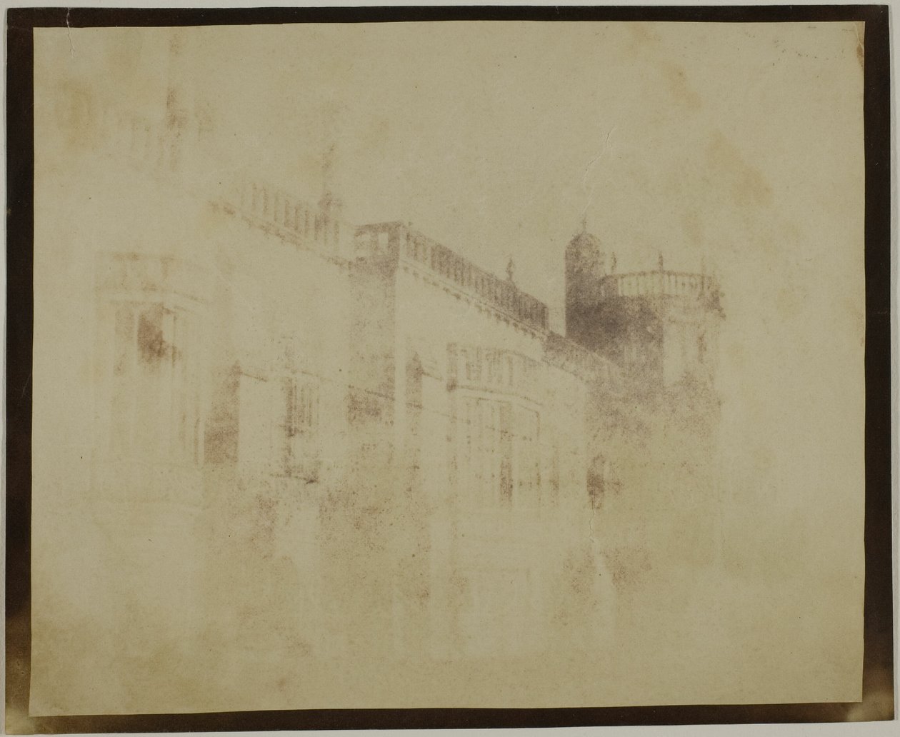 Opactwo Lacock, południowy front w kierunku wieży Sharingtona autorstwa William Henry Fox Talbot