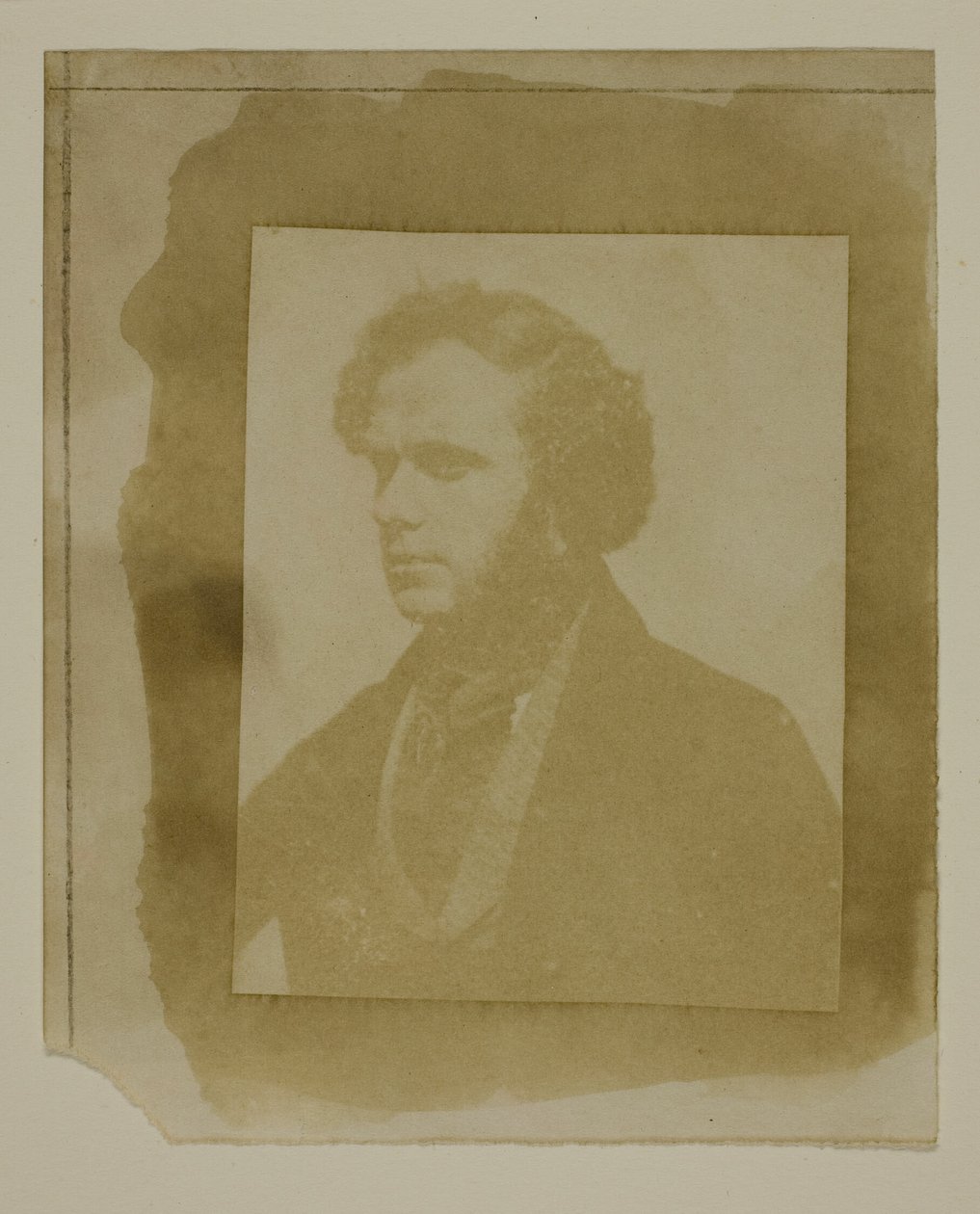 Portret Hennemana z profilu autorstwa William Henry Fox Talbot