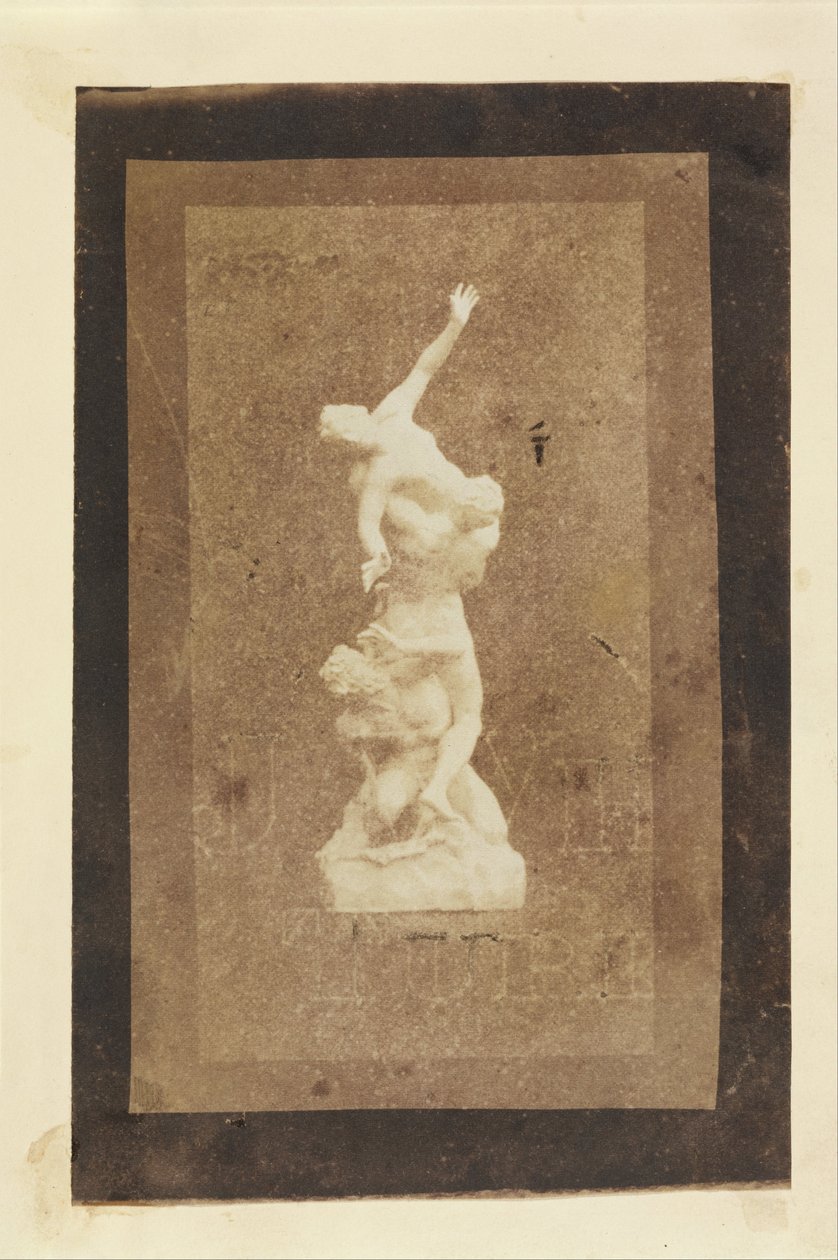 Statuetka gwałtu na Sabinach (kopia Brewstera z druku Talbota) autorstwa William Henry Fox Talbot