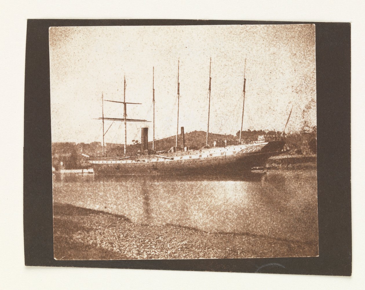 Liniowiec pasażerski "Great Britain" (1843) w Brandon Warf, Bristol autorstwa William Henry Fox Talbot