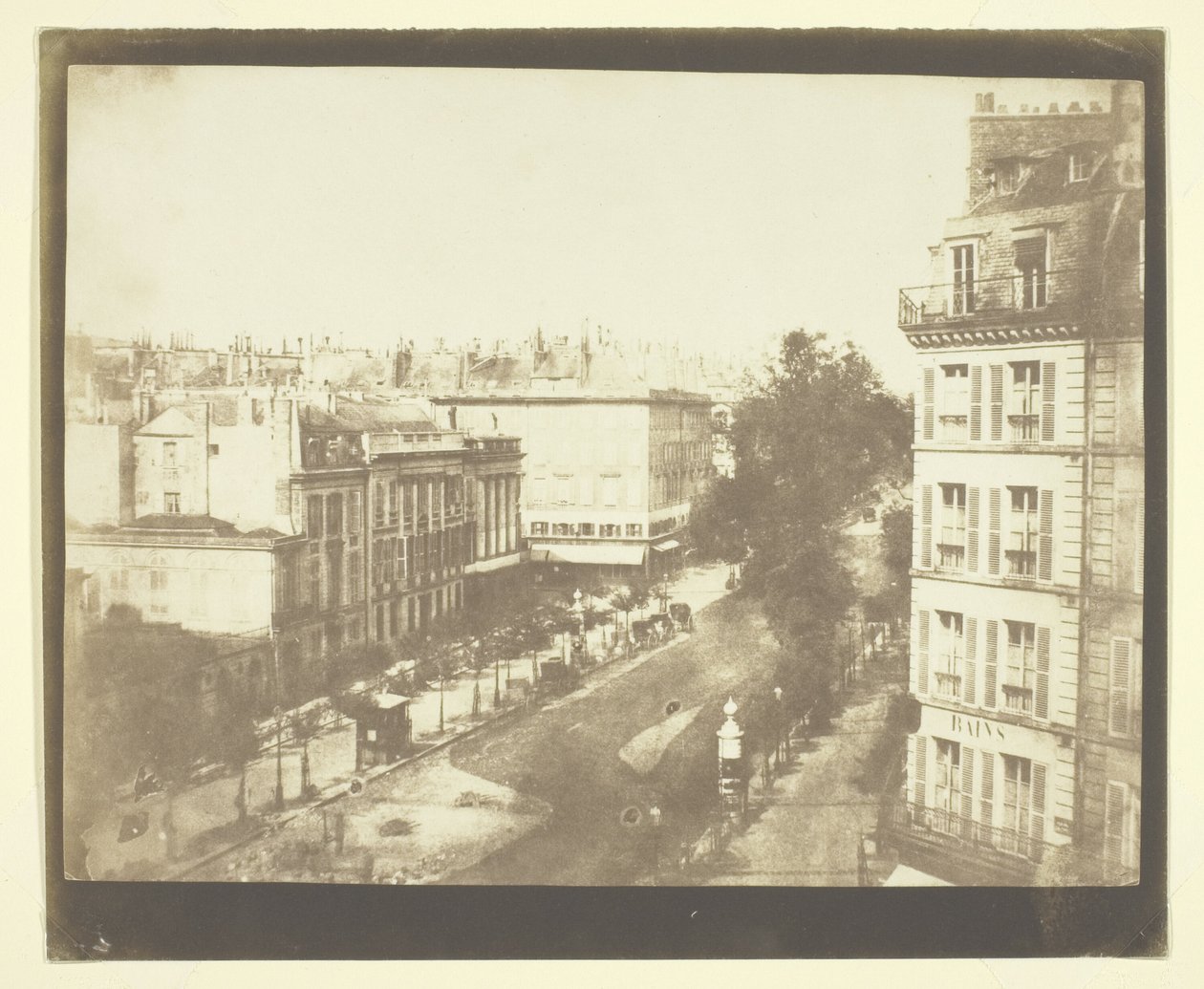 Widok na bulwary w Paryżu autorstwa William Henry Fox Talbot