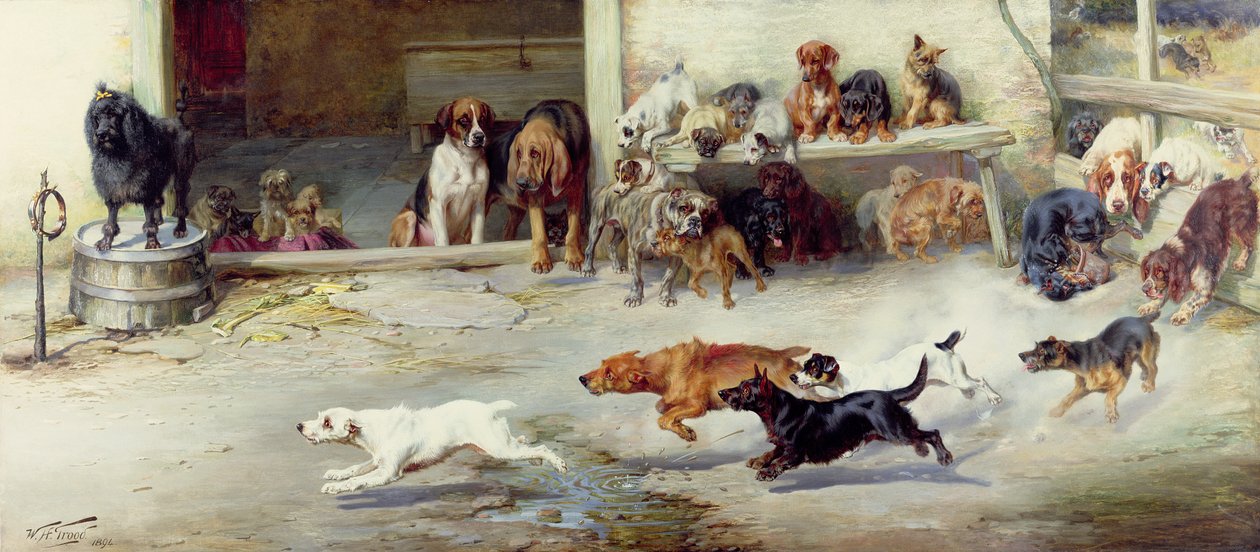 Gorący pościg, 1894 autorstwa William Henry Hamilton Trood
