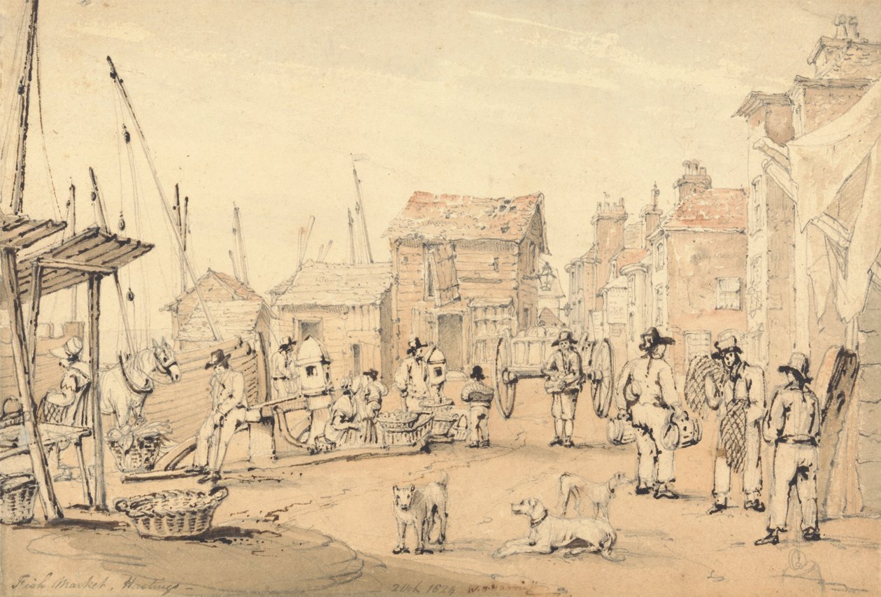 Targ Rybny, Hastings autorstwa William Henry Harriott