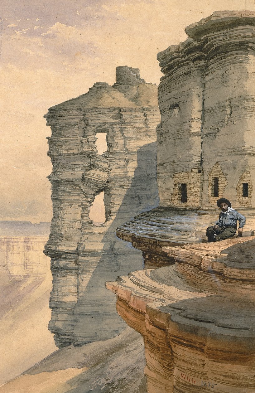 Domy na klifie nad Rio Mancos, Kolorado, 1878. autorstwa William Henry Holmes