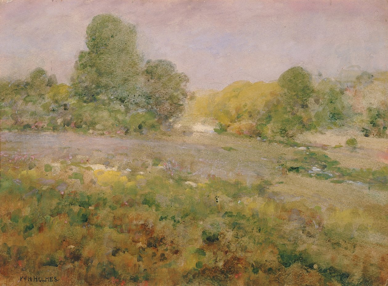 Pole różnobarwnych traw późnym latem w Virginia Hills, b.d. autorstwa William Henry Holmes