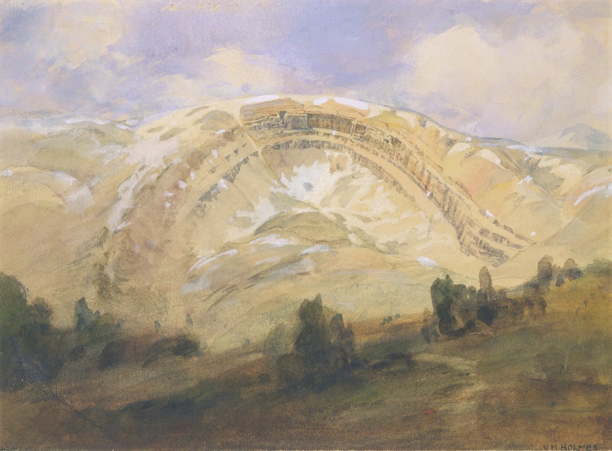 Złożone warstwy, wielki łuk geologiczny, Kolorado autorstwa William Henry Holmes