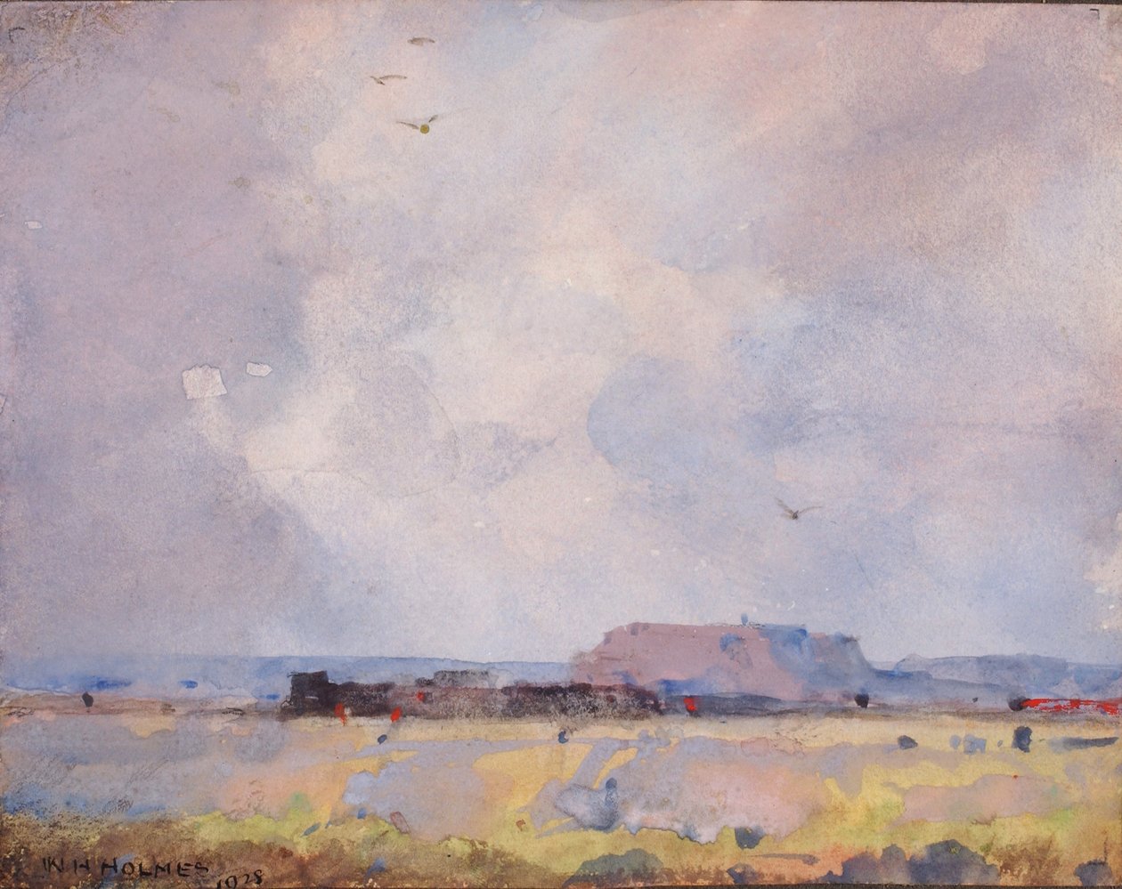 W kraju płaskowyżu, z zamieszkałym Pueblo autorstwa William Henry Holmes