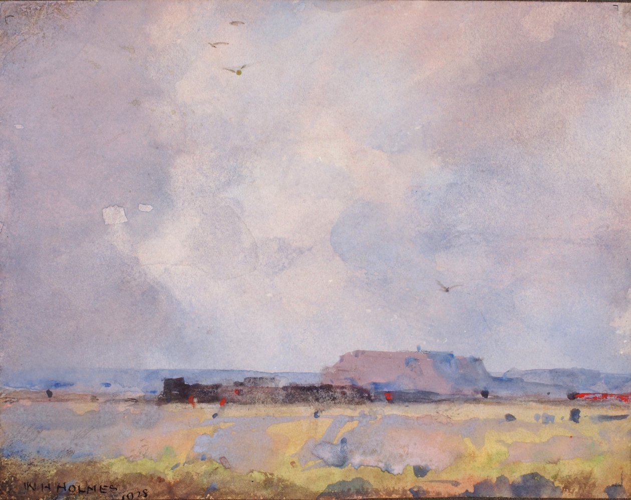 W Kraju Płaskowyżu, z zamieszkałym Pueblo, 1929. autorstwa William Henry Holmes