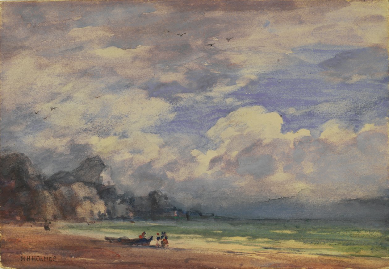 Na wybrzeżu Kalifornii, b.d. autorstwa William Henry Holmes