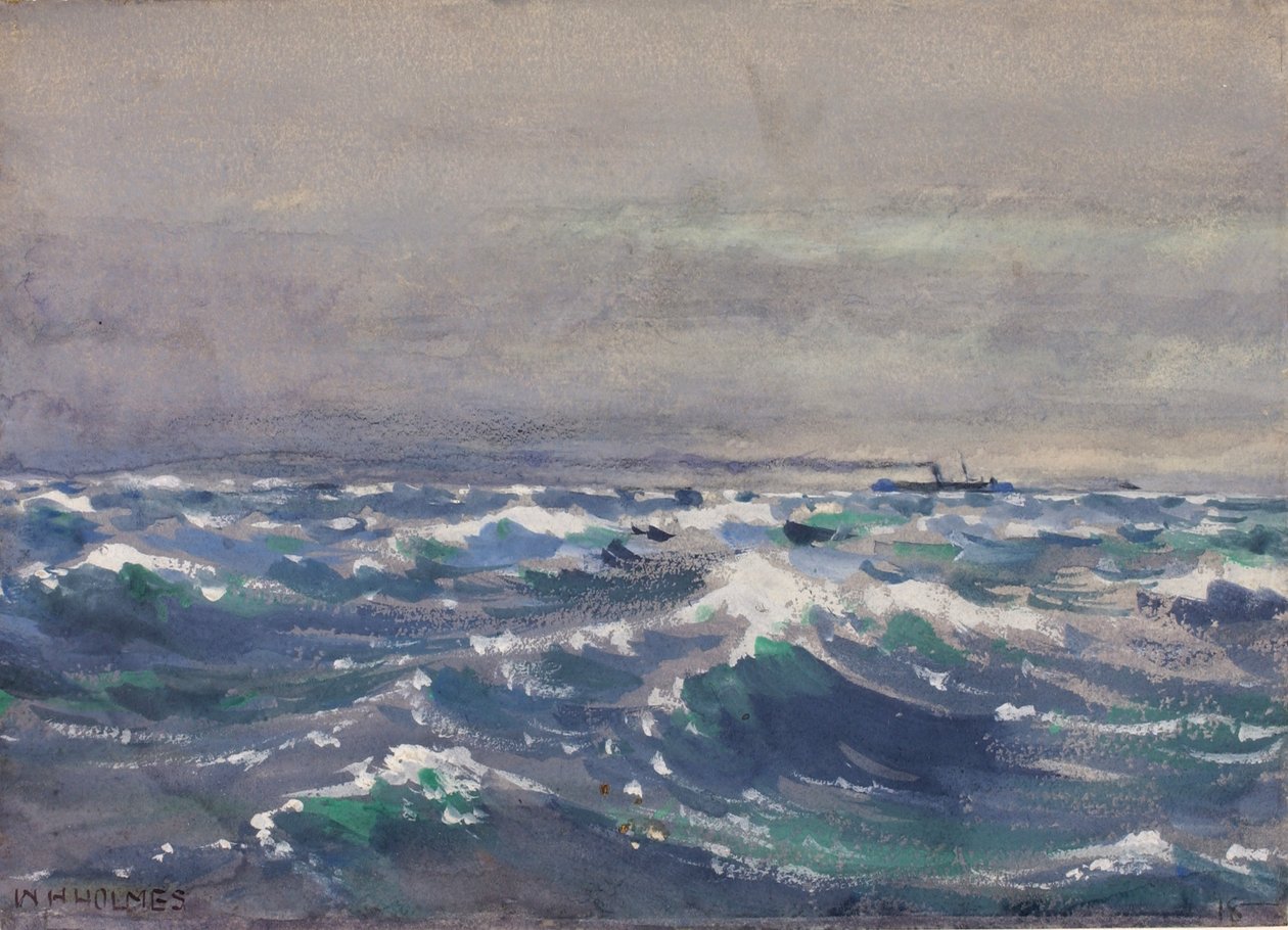 Na parowcu Bremen, u wybrzeży Nowej Szkocji, 1880 r. autorstwa William Henry Holmes