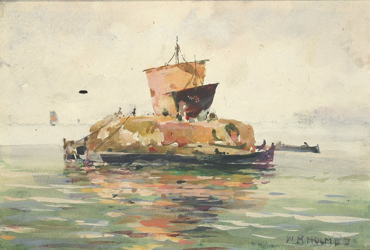 Weneckie łodzie towarowe autorstwa William Henry Holmes