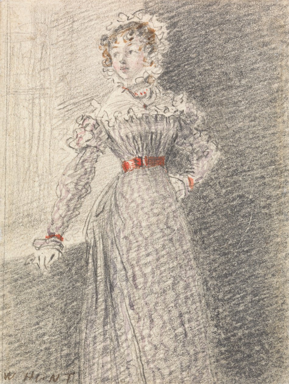 Dziewczyna w czerwonym pasku autorstwa William Henry Hunt