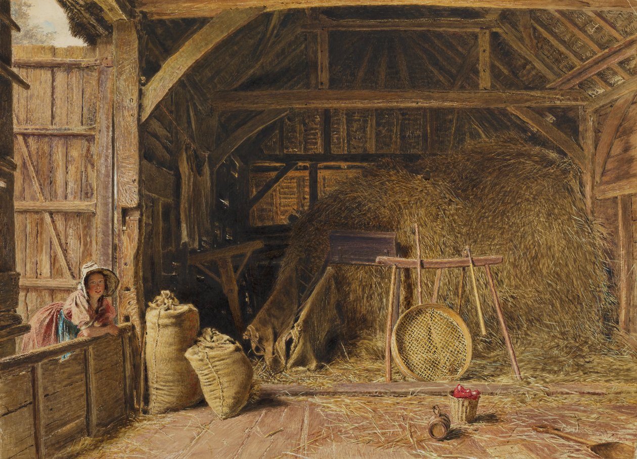 Wnętrze stodoły autorstwa William Henry Hunt