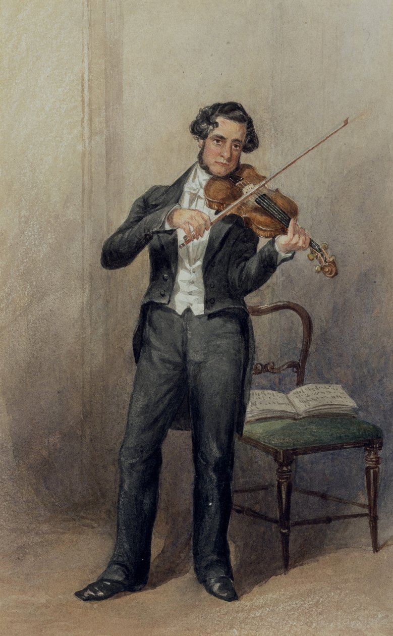Członek orkiestry 6. Duke of Devonshire (akwarela na papierze) autorstwa William Henry Hunt