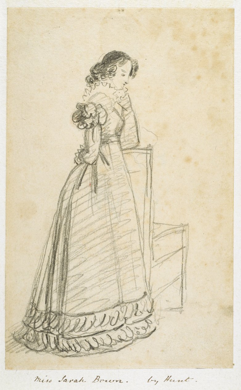 Panna Sarah Bown, później żona Sir Josepha Paxtona (ołówek na papierze) autorstwa William Henry Hunt