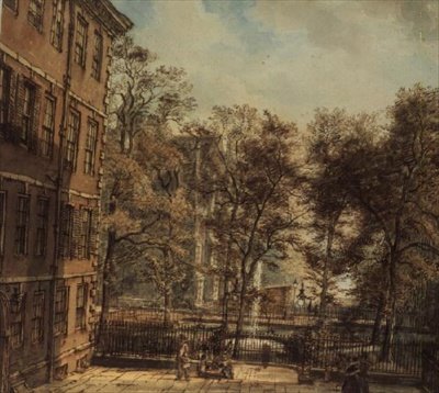 New Court: The Temple, Londyn (akwarela) autorstwa William Henry Hunt