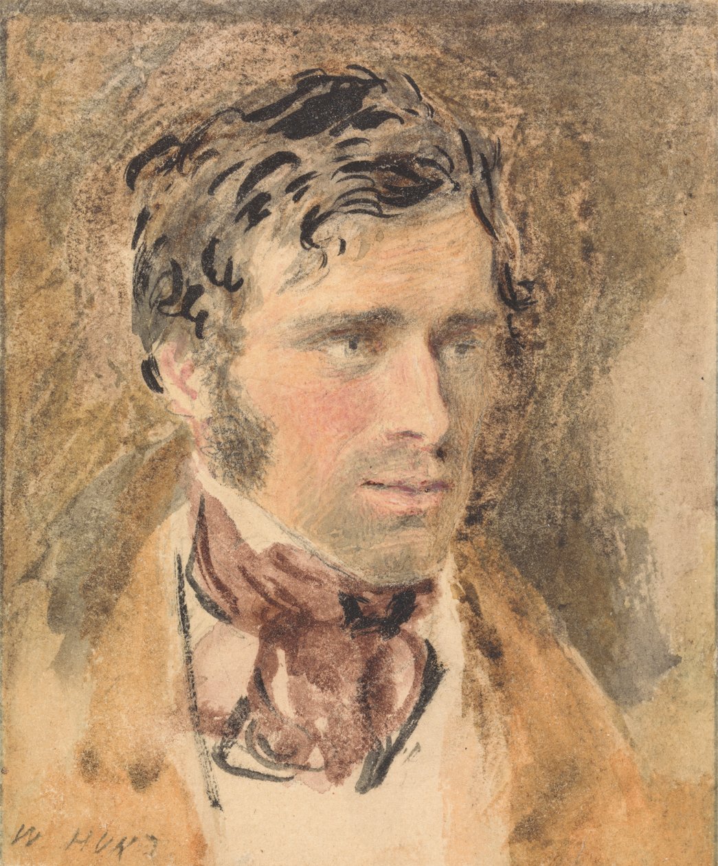 Portret mężczyzny autorstwa William Henry Hunt