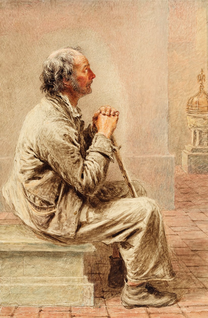 Rustykalne nabożeństwo, c.1840 autorstwa William Henry Hunt