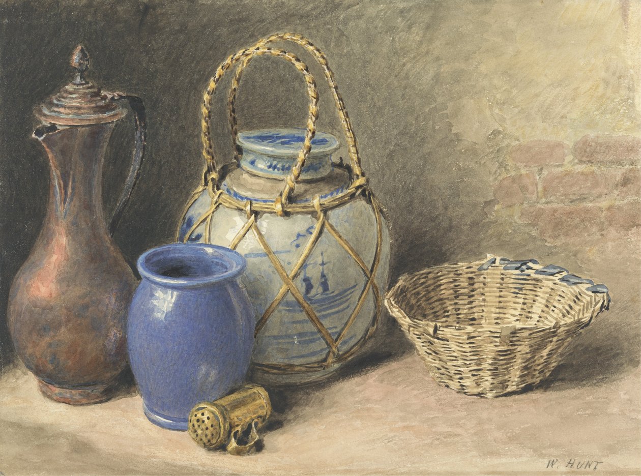Martwa natura z imbirowym słoikiem, ok. 1825 (wc nad grafitem na papierze) autorstwa William Henry Hunt