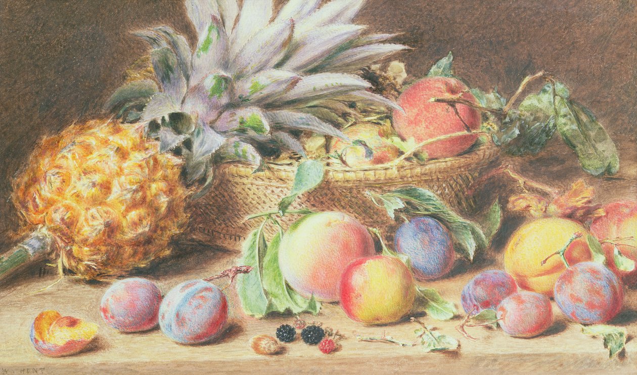 Martwa natura z owocami autorstwa William Henry Hunt