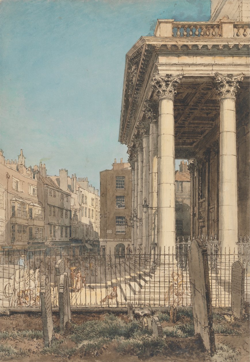 Portyk St. Martin-in-the-Fields autorstwa William Henry Hunt