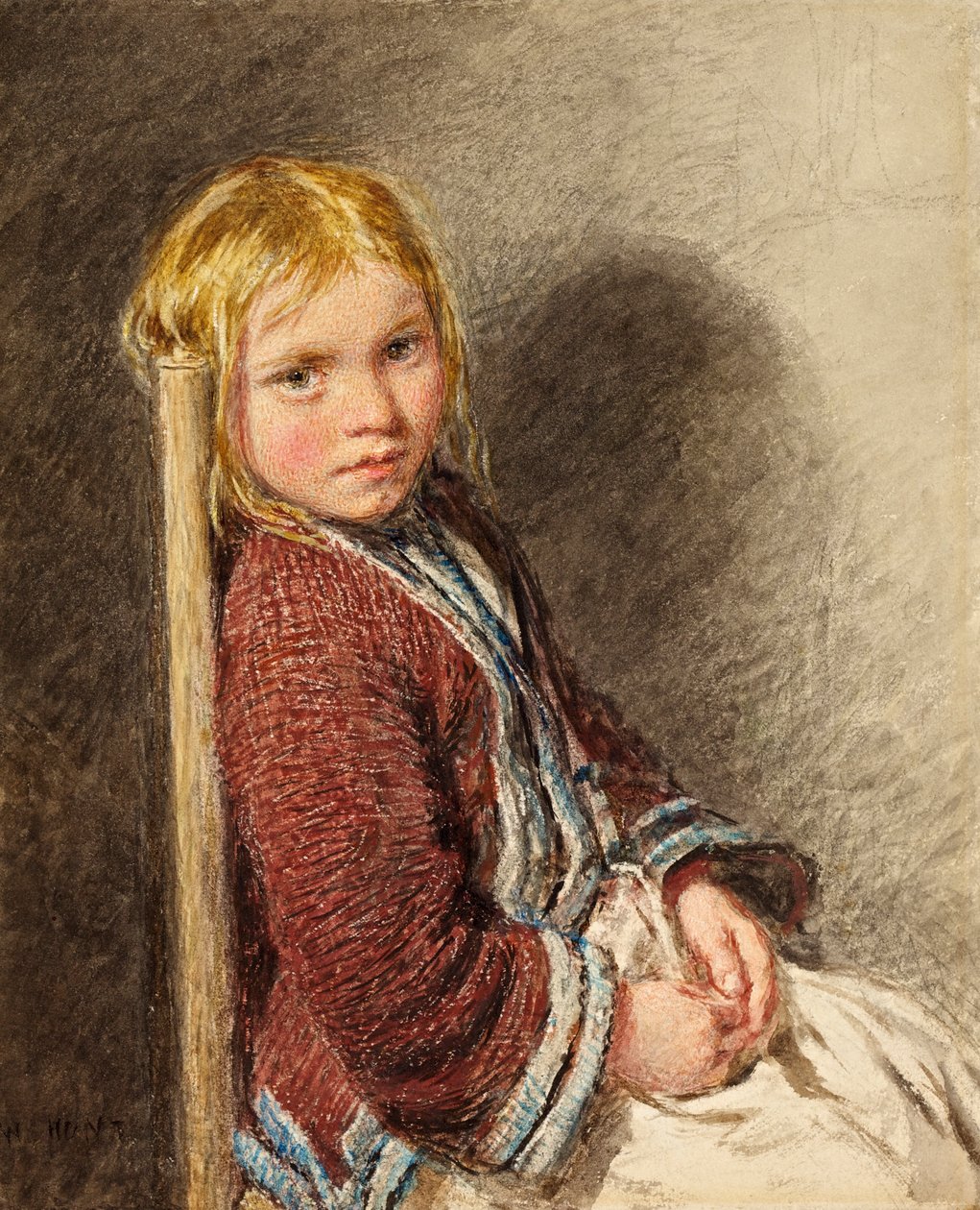 Nieśmiała opiekunka, ok. 1840 r. autorstwa William Henry Hunt