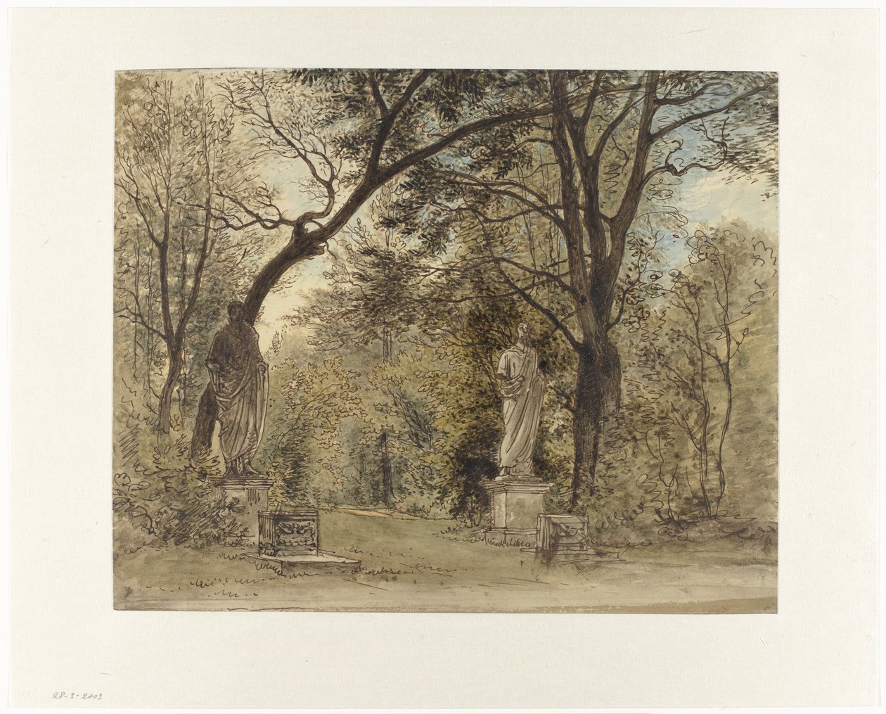 Posągi ogrodowe w parku Chiswick autorstwa William Henry Hunt
