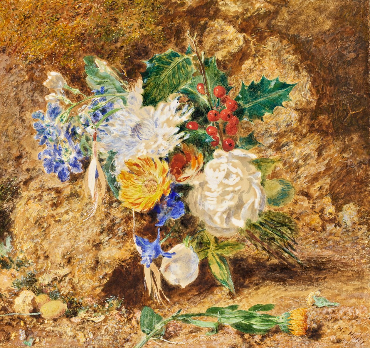 Zimowe Kwiaty, ok.1850 autorstwa William Henry Hunt