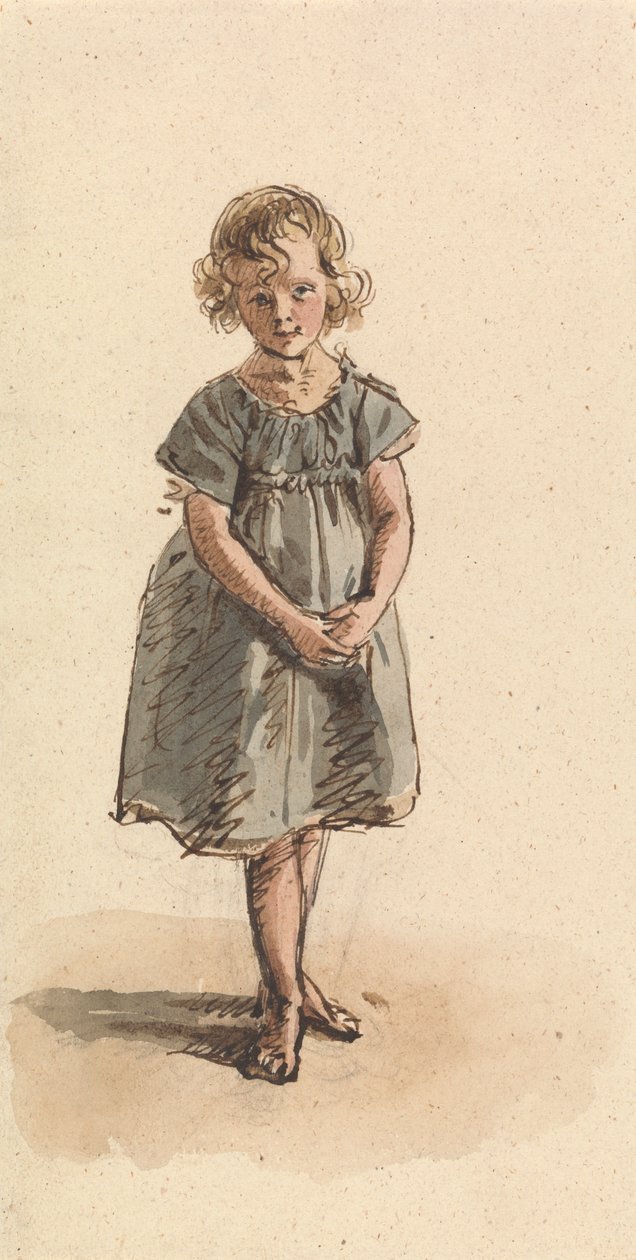 Młoda Dziewczyna Stoi Boso autorstwa William Henry Hunt