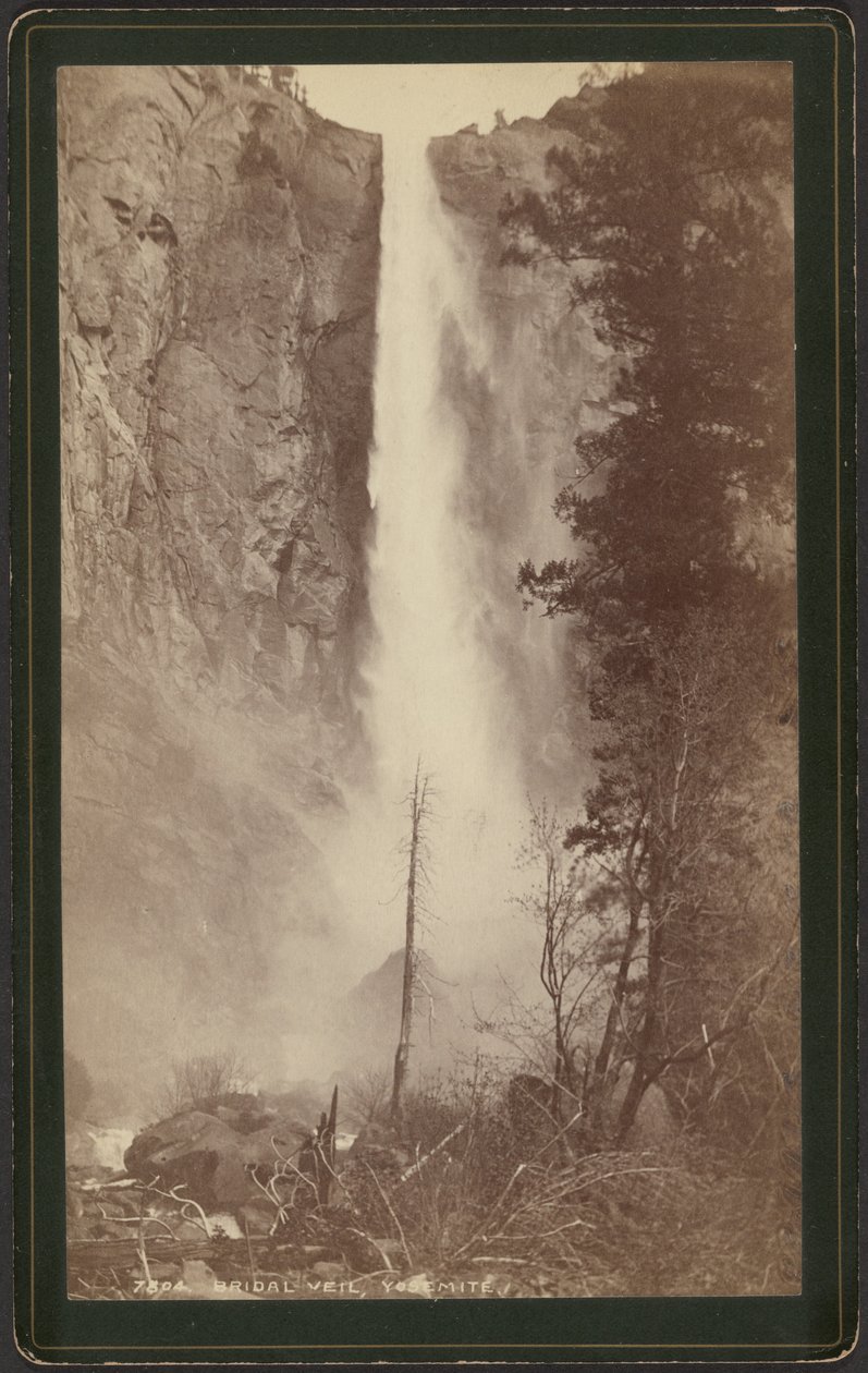 Bridal Veil, Yosemite autorstwa William Henry Jackson