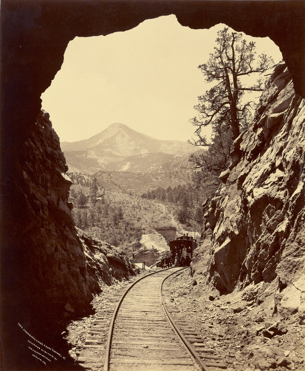 Stożek Camerona z "Tunelu 4", Colorado Midland Railway autorstwa William Henry Jackson