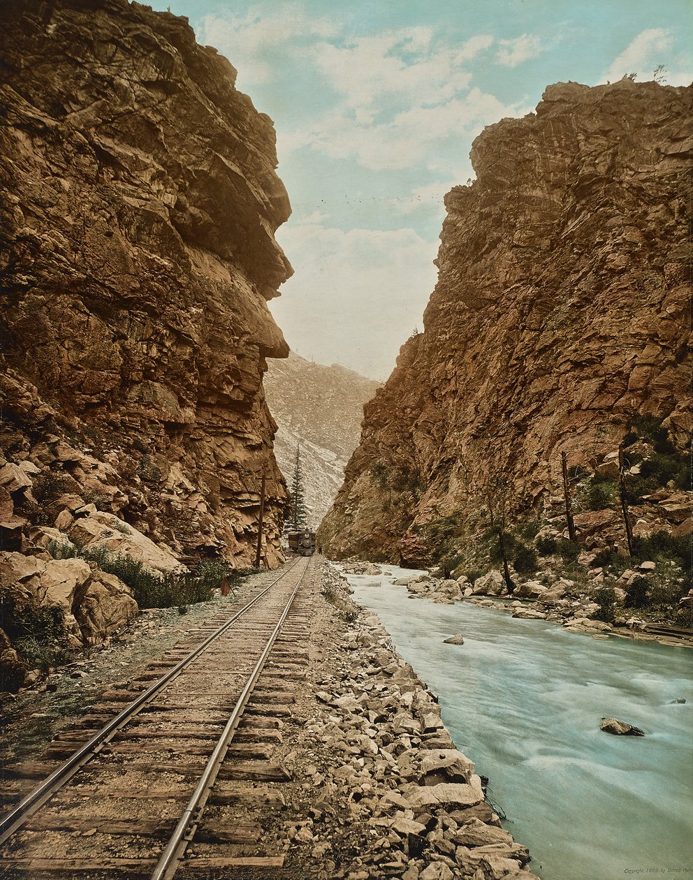 Clear Creek Canyon, Kolorado, ok. 1899 (fotolitografia) autorstwa William Henry Jackson