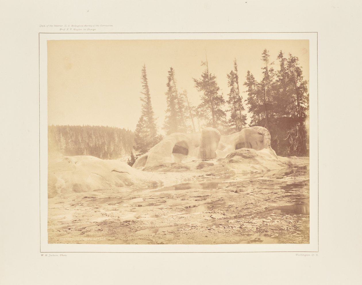 Krater gejzeru Grotto autorstwa William Henry Jackson